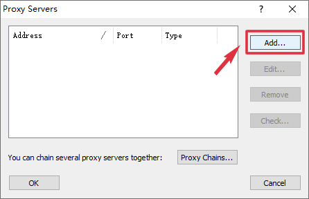 Proxifier Proxy Servers Dialog