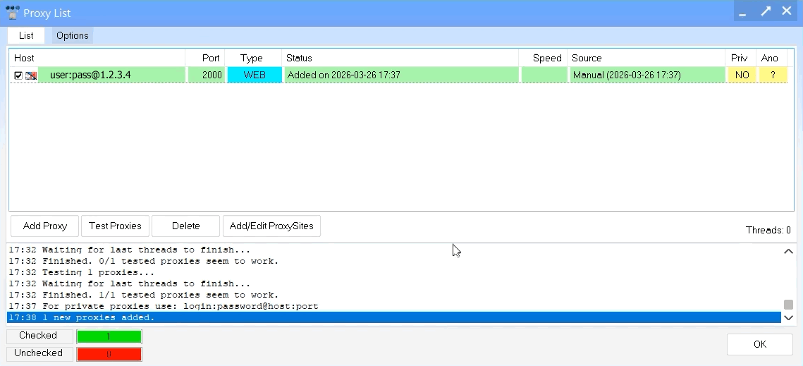 GSA Ranker Proxy Added