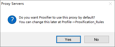 Proxifier Default Proxy