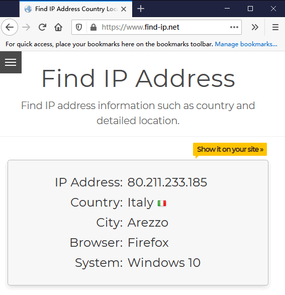 Firefox Check IP