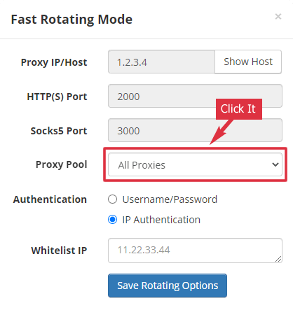 Proxy Country Filter