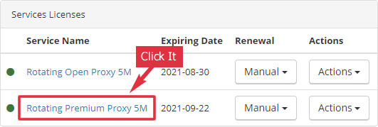 Rotating Proxy Licenses