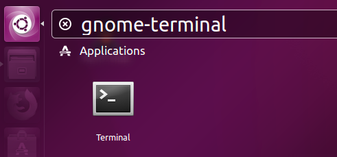 Seach gnome-terminal