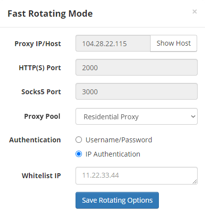 Fast rotating proxy